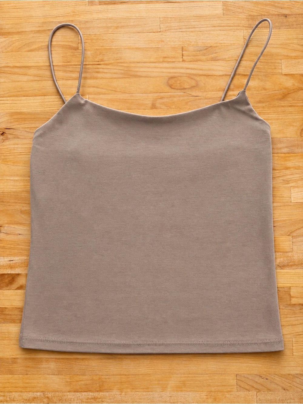 Elegant Beige Spaghetti Strap Top